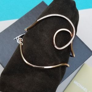 MICHAEL Michael Kors Powerful Romance Cuff Bracelet Open Swirl RoseGold Tone NWT